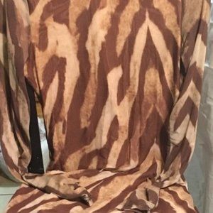 Brown Zebra Dress Akira